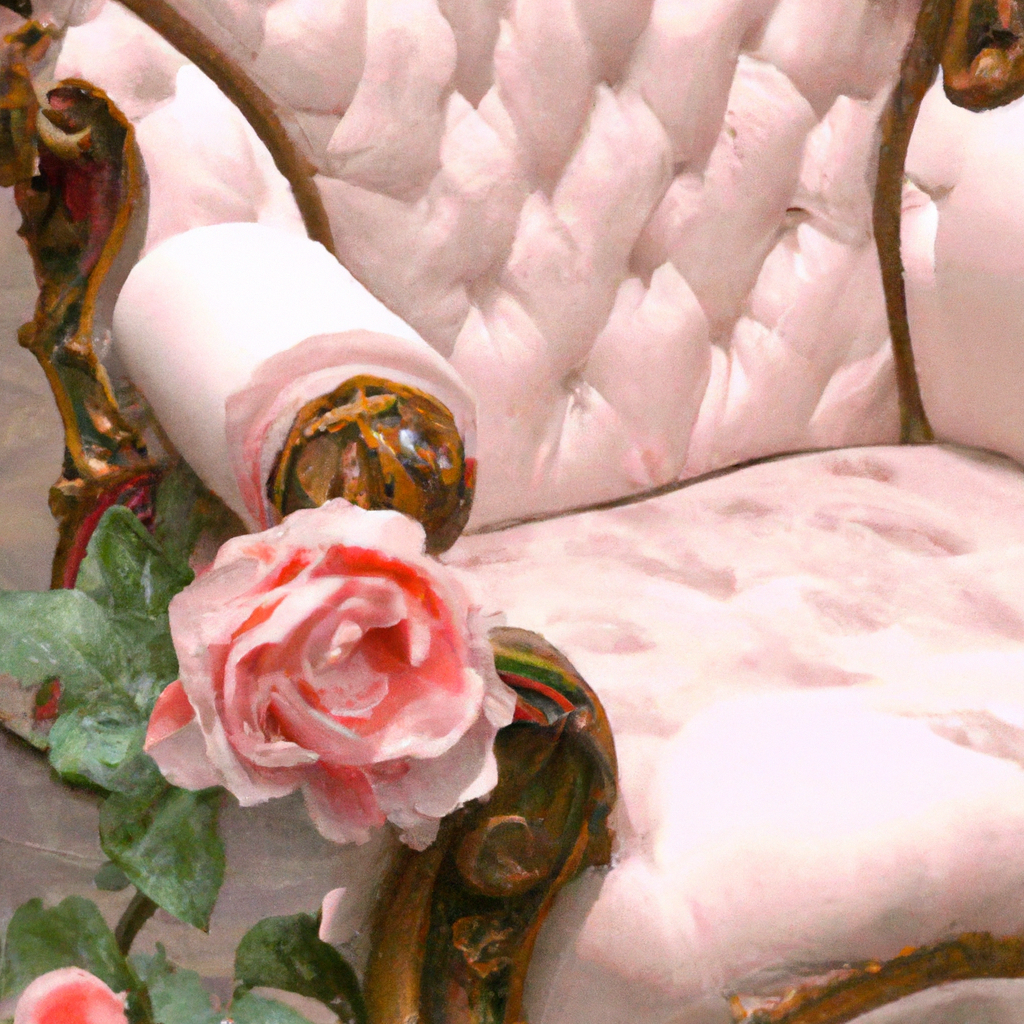 pink baroque chair