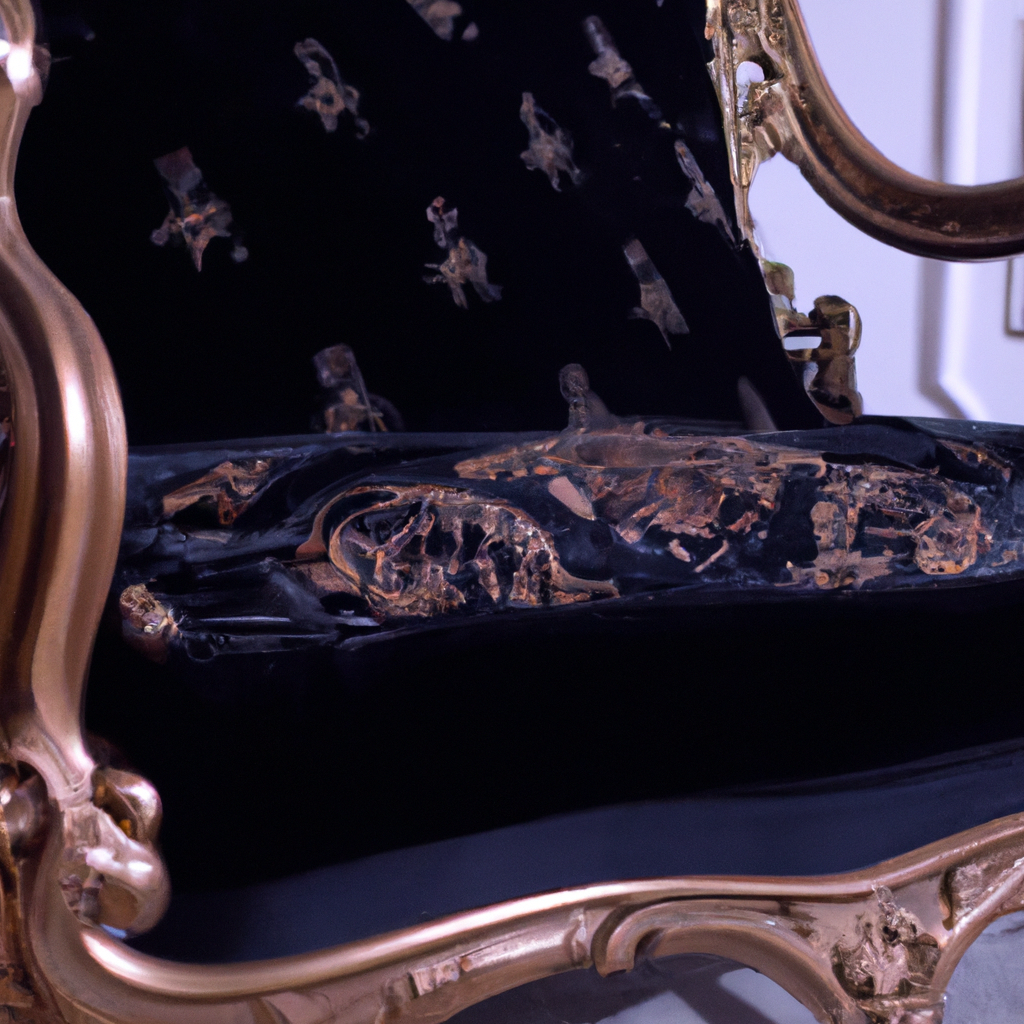 chaise baroque velour noir