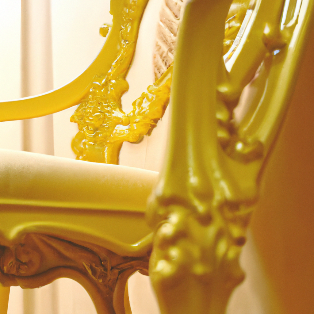 Chaise baroque jaune