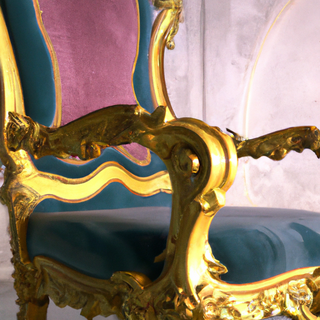 Chaise baroque en velour