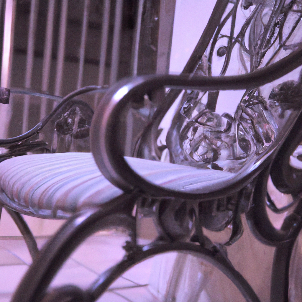 Chaise baroque en metal