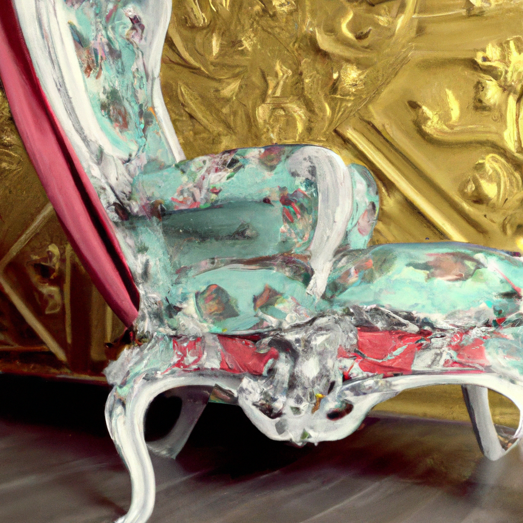 Chaise baroque dossier marilyn