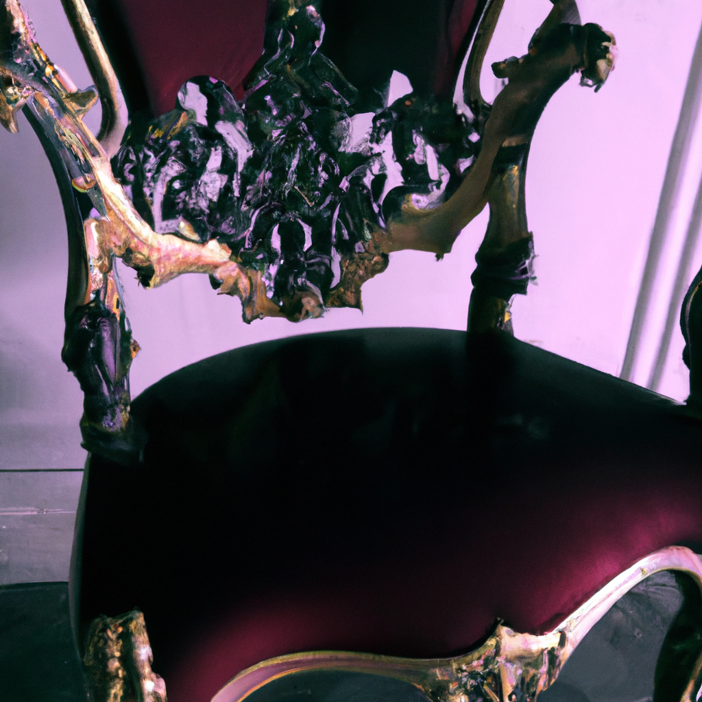 Cheap black baroque chair