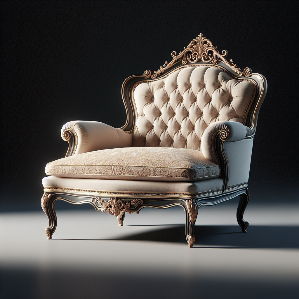 Chaise baroque pas cher accoudoir