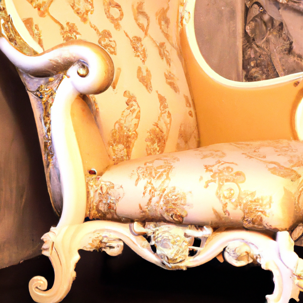 chaise baroque beige