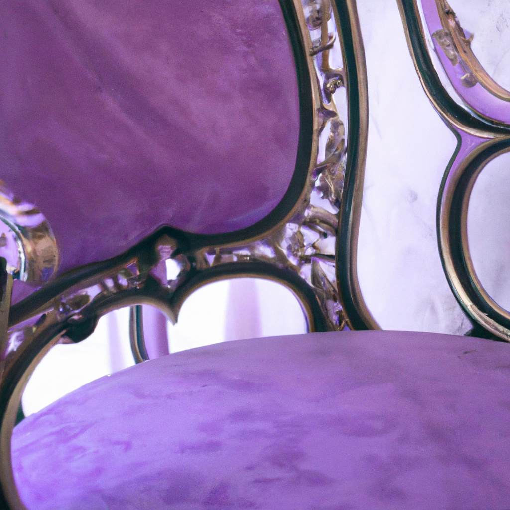 chaise baroque violette