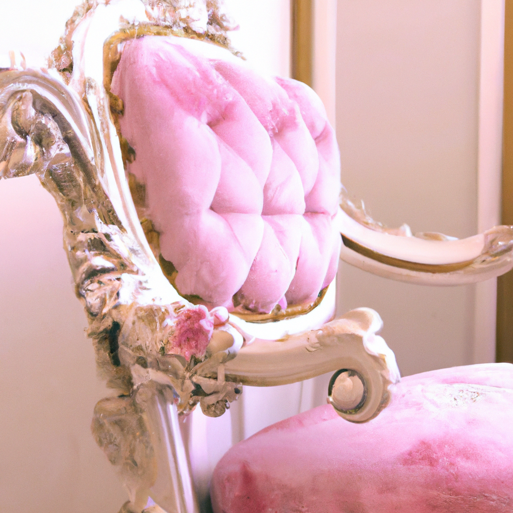 Chaise Baroque Rose Pale