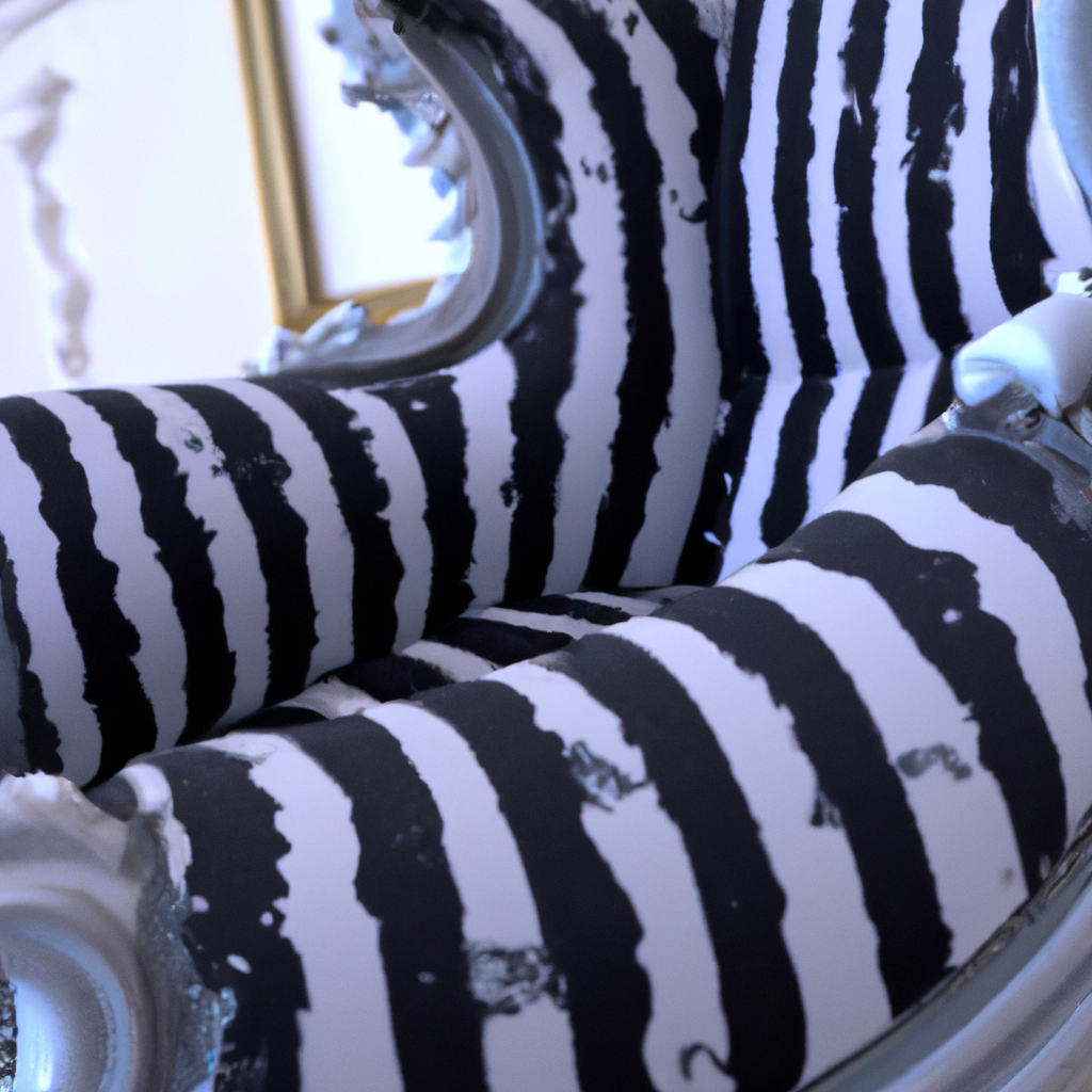 chaise baroque zebre