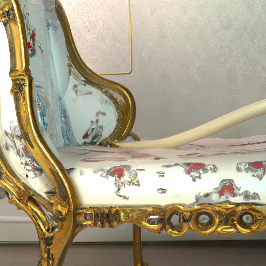 Chaise baroque dossier marilyn