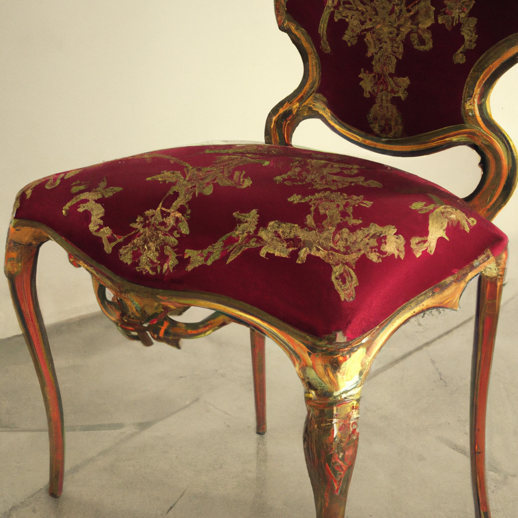 Baroque chair with 2-sided image back