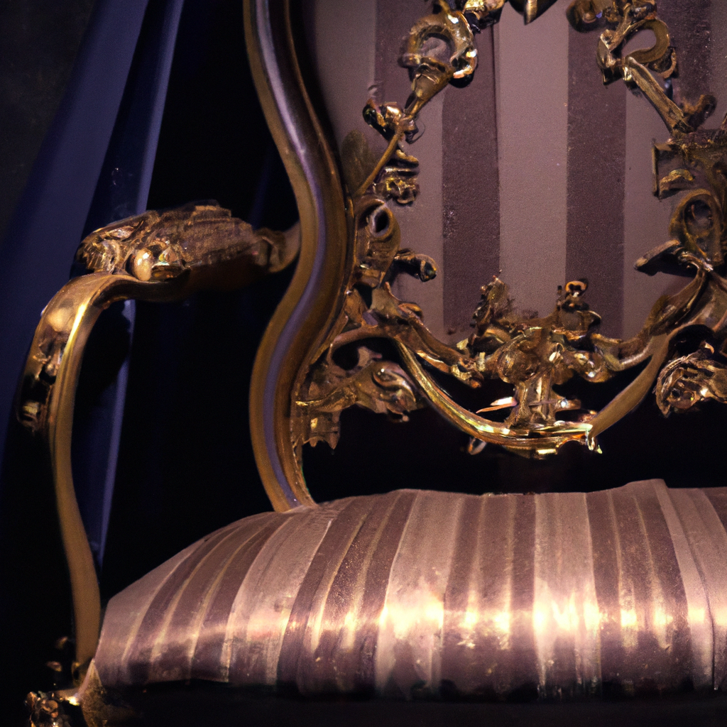 Chaise baroque noir deco art