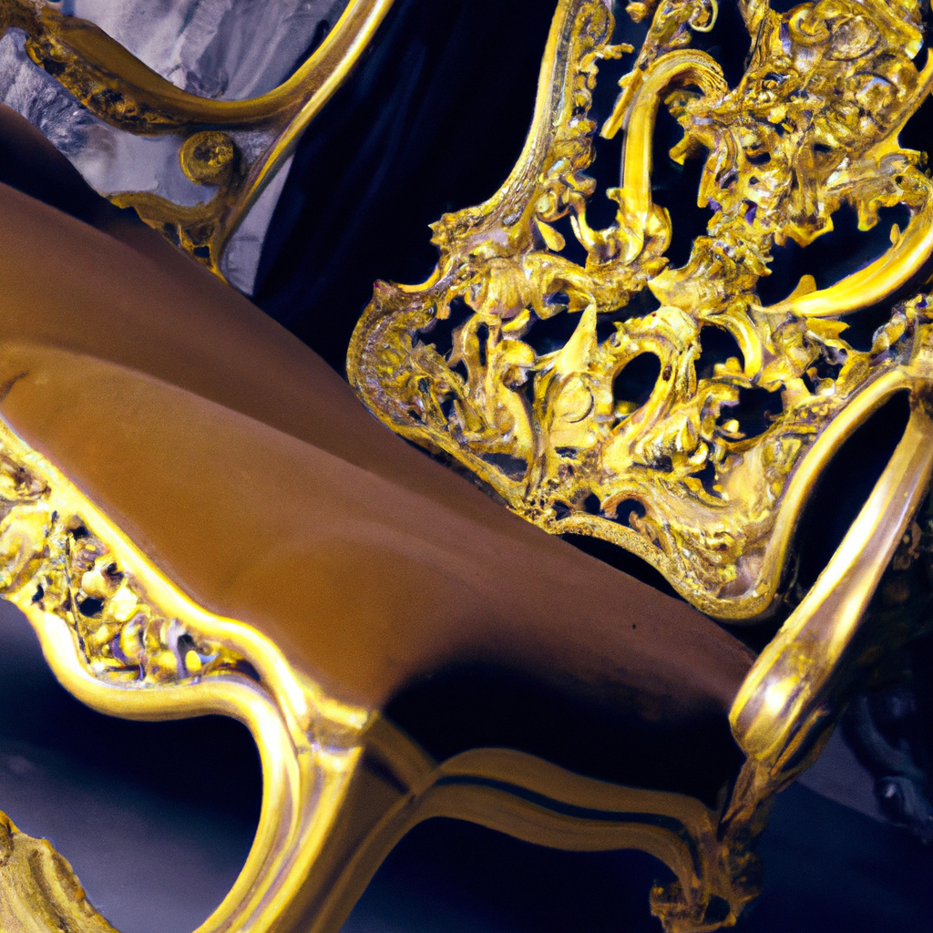 Chaise baroque noir roccoco