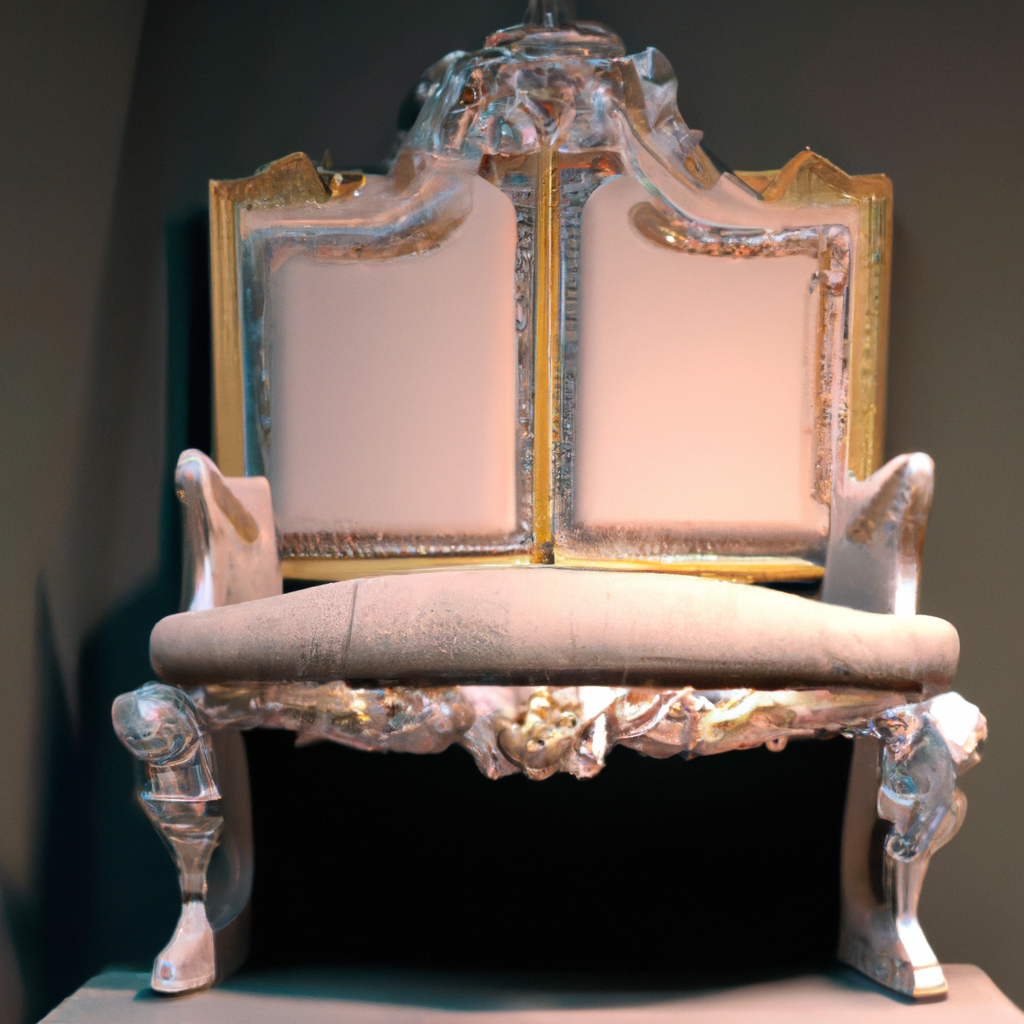 Chaise baroque dossier photo double face