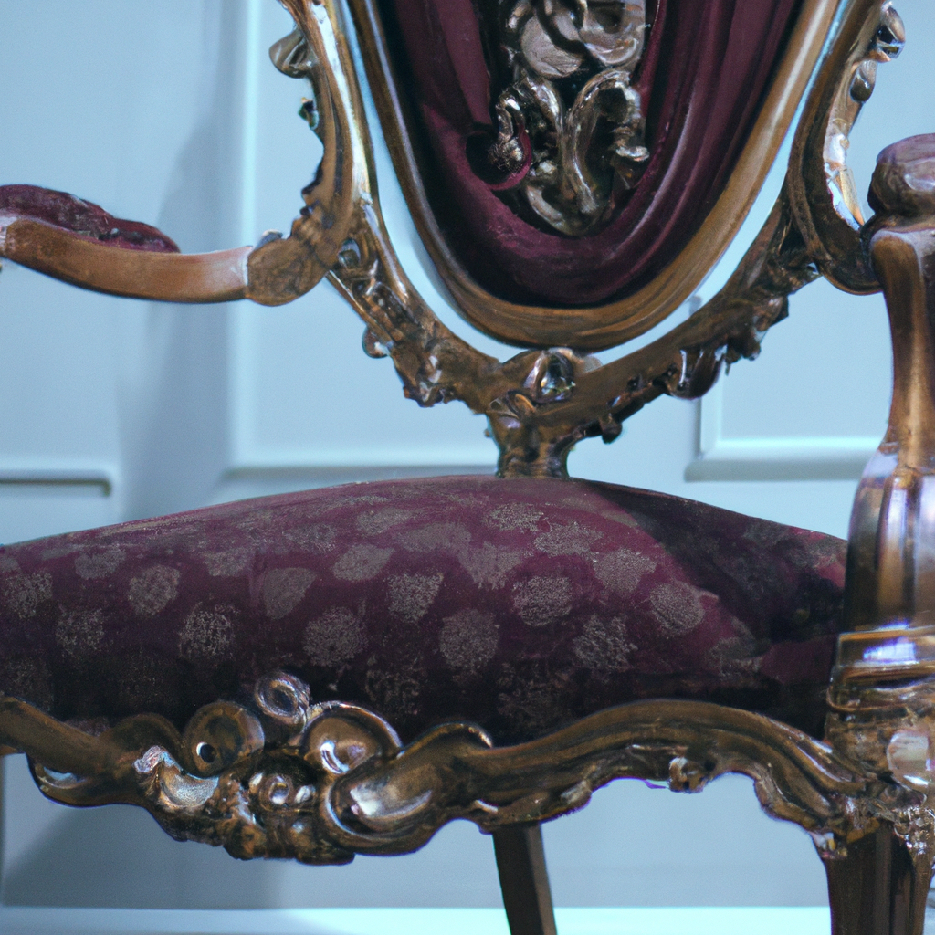 Chaise baroque en noyer