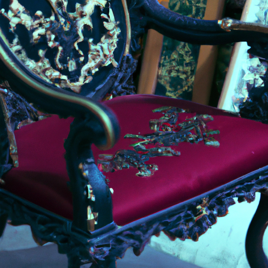 Chaise baroque noir roccoco