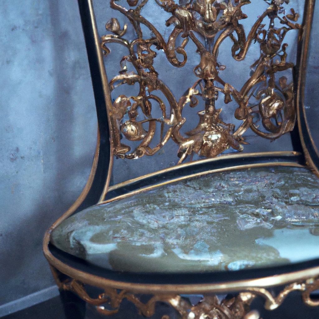 Chaise baroque en metal