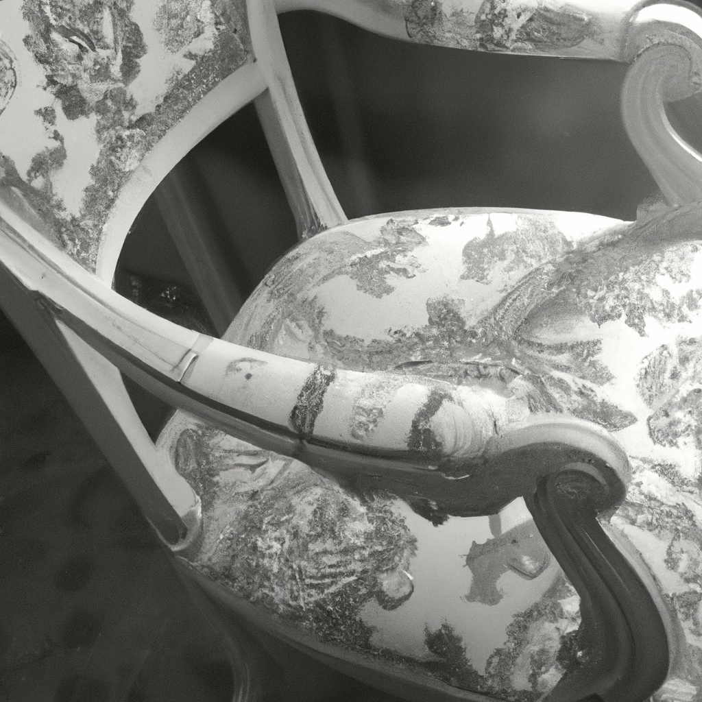 Chaise baroque noir et blanche