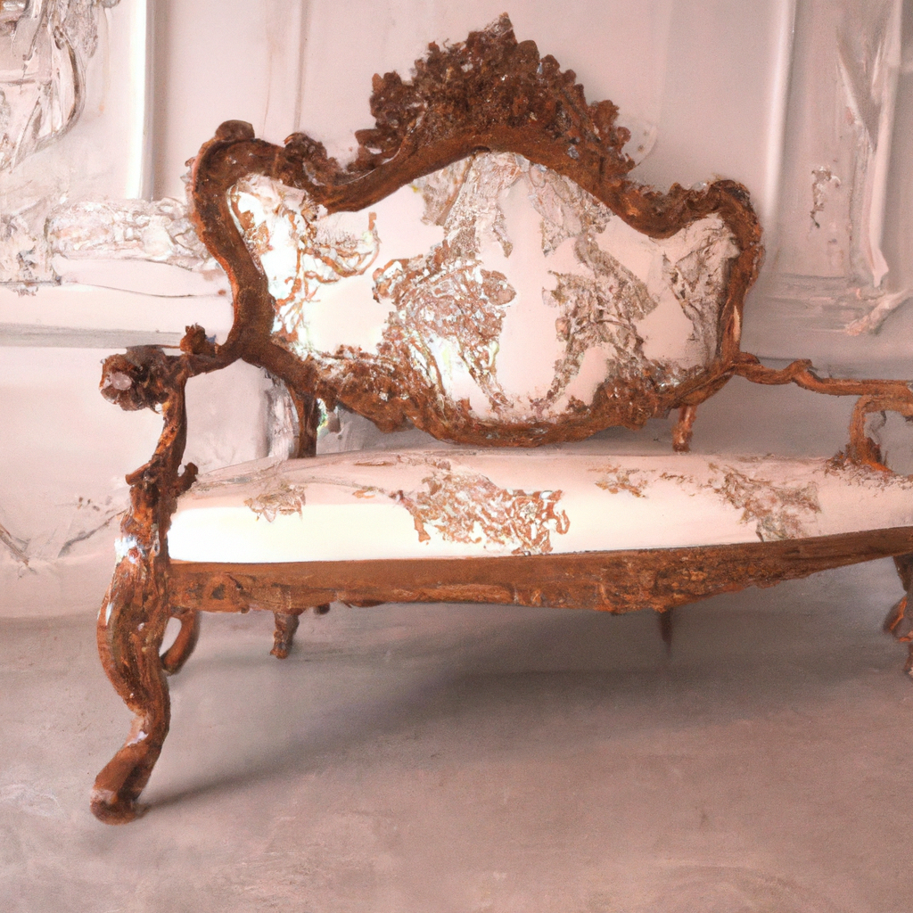 Chaise baroque lin