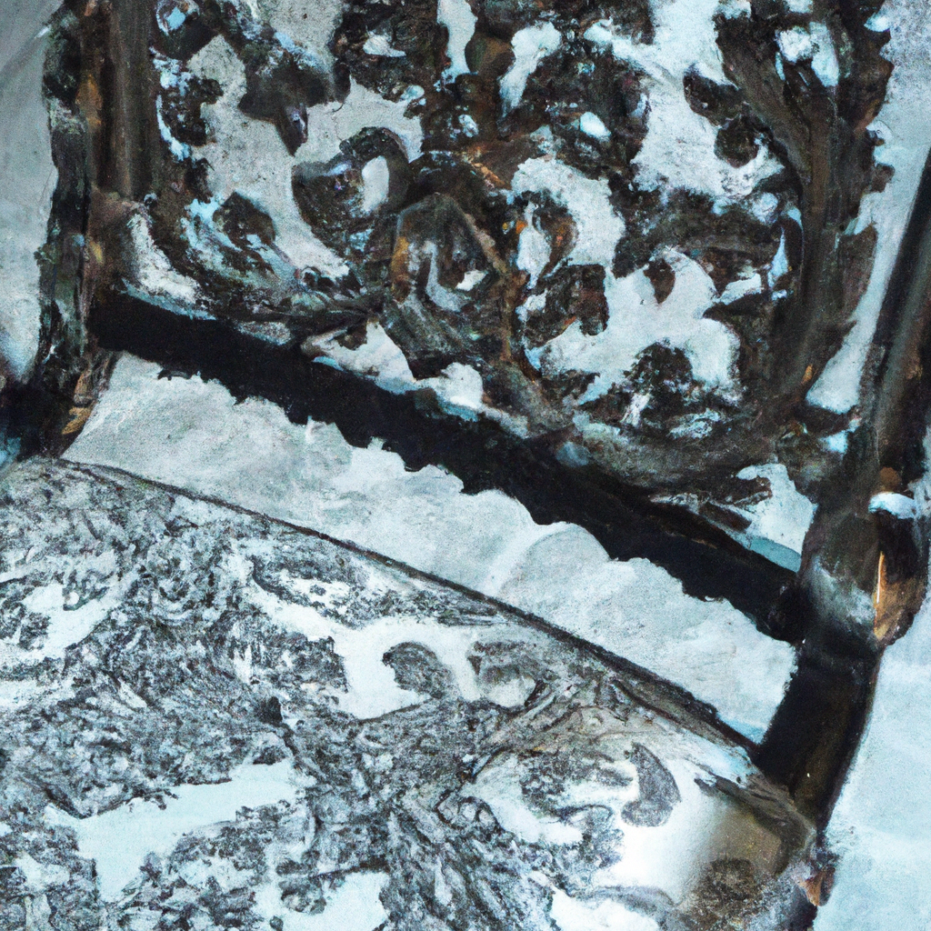 Chaise baroque noir et argente