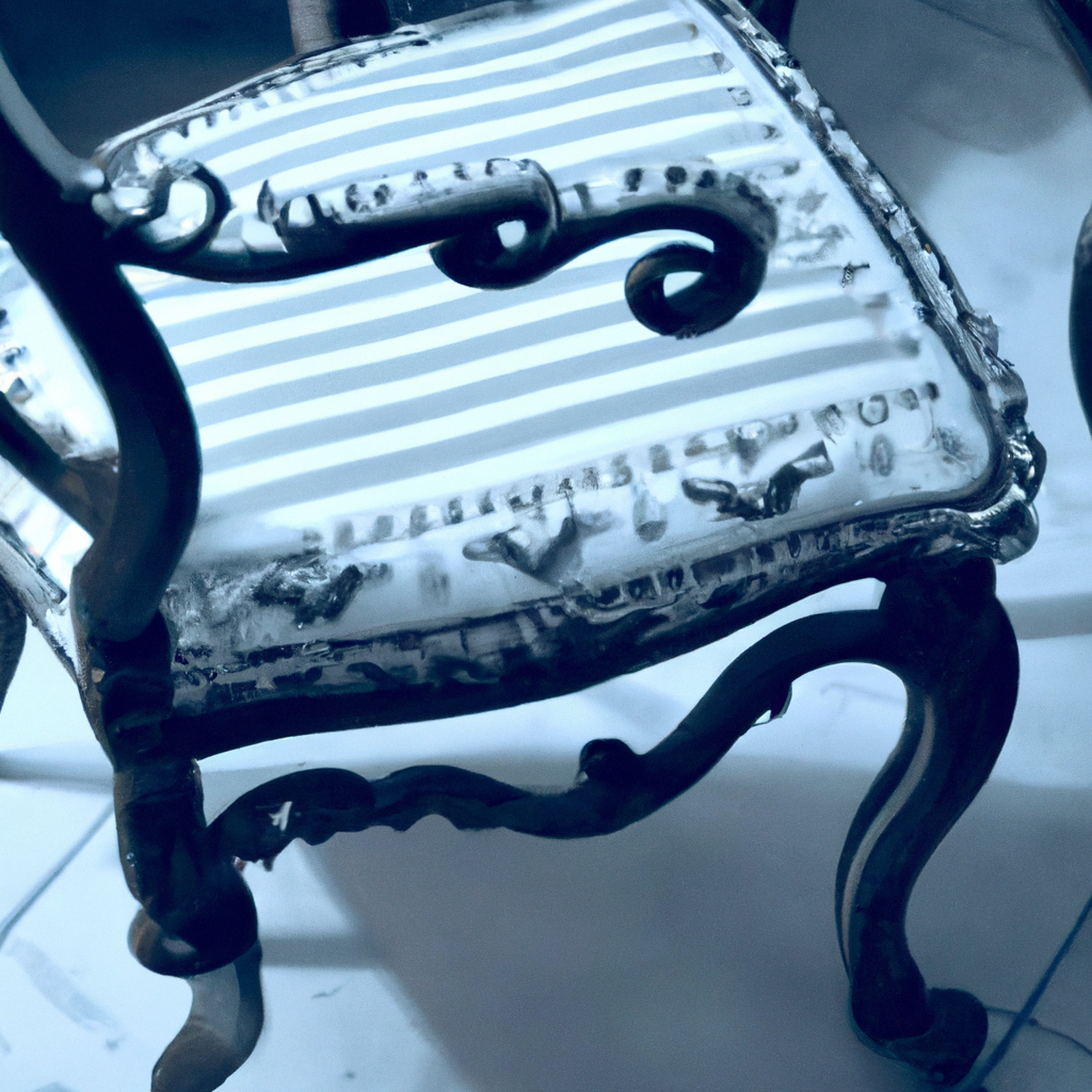 Chaise baroque noir et blanchr