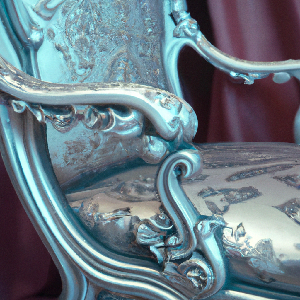 Chaise baroque argent