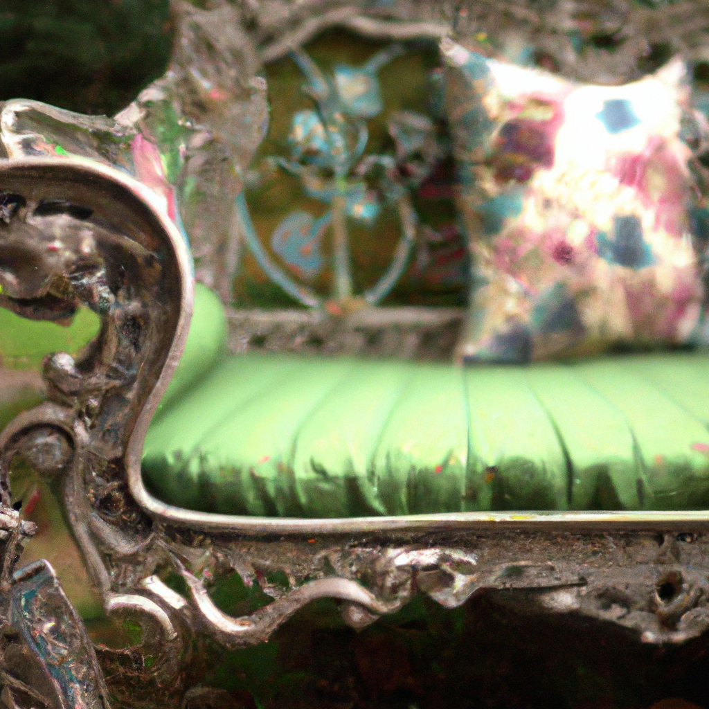 Chaise baroque gazon