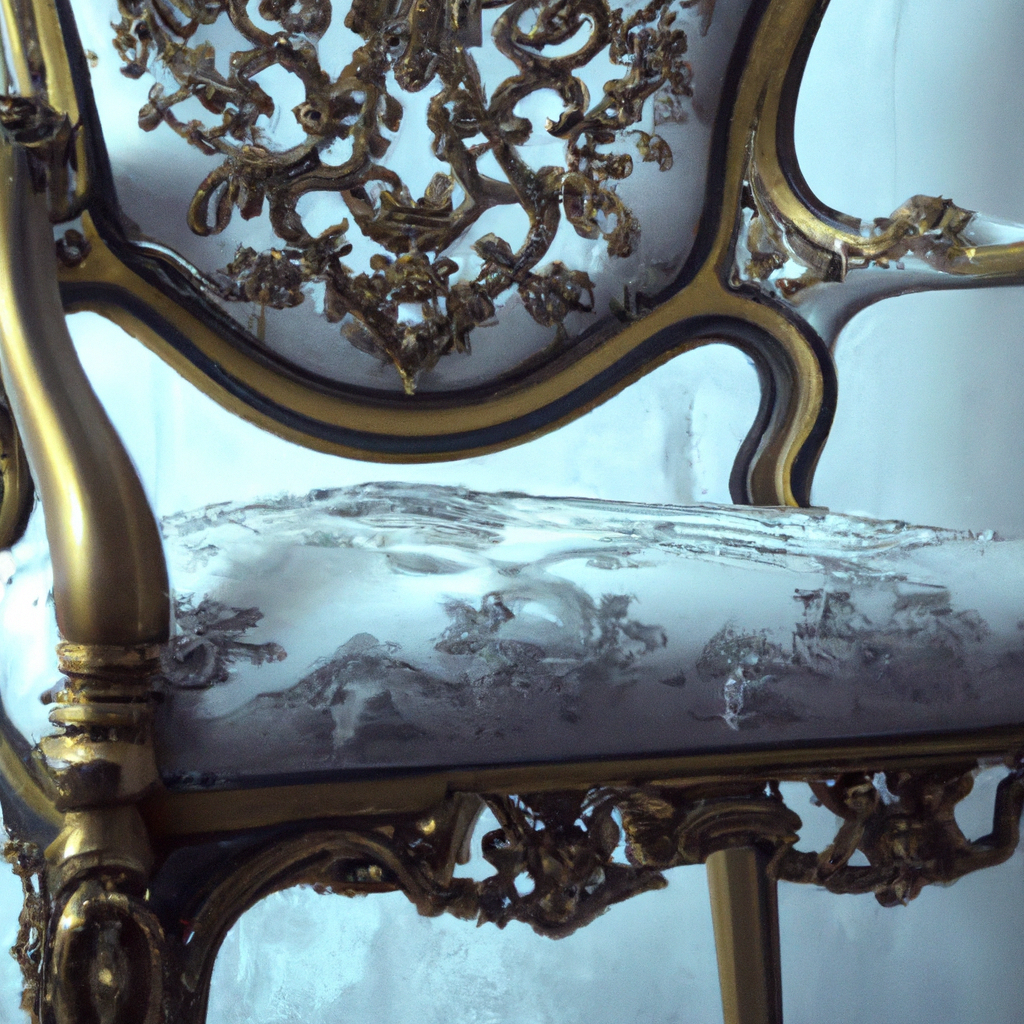 Chaise baroque noire argent