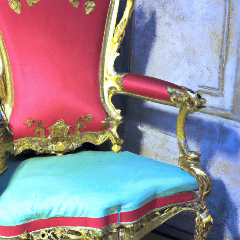 Chaise baroque de couleur