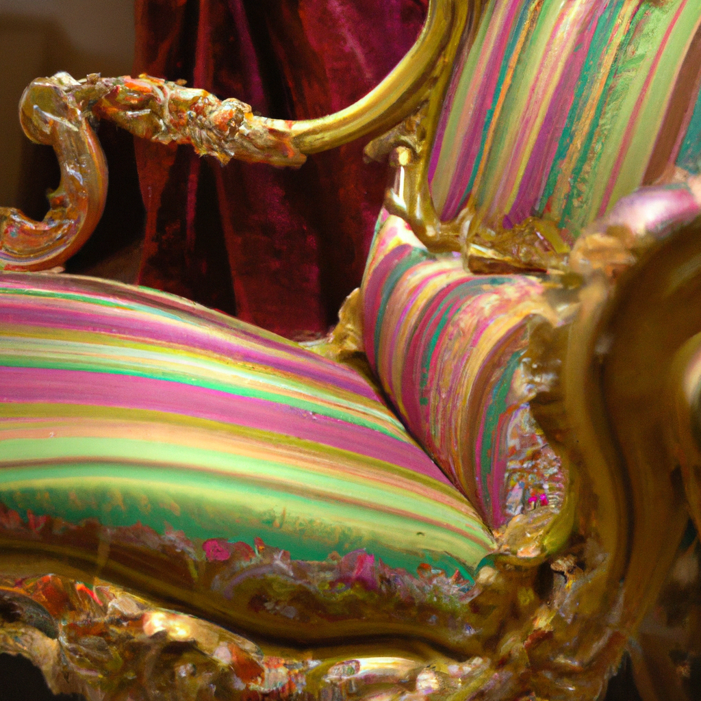 Chaise baroque multicolor