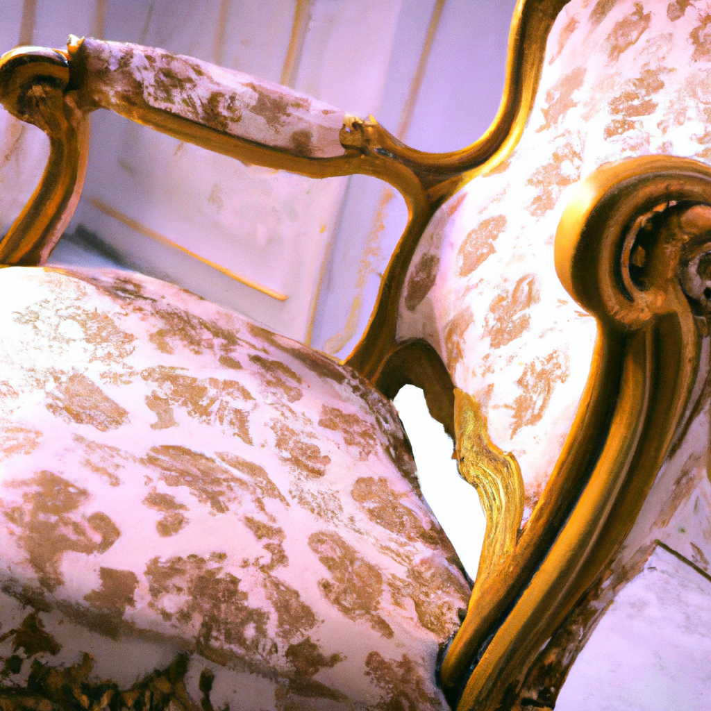 Chaise accoudoir baroque