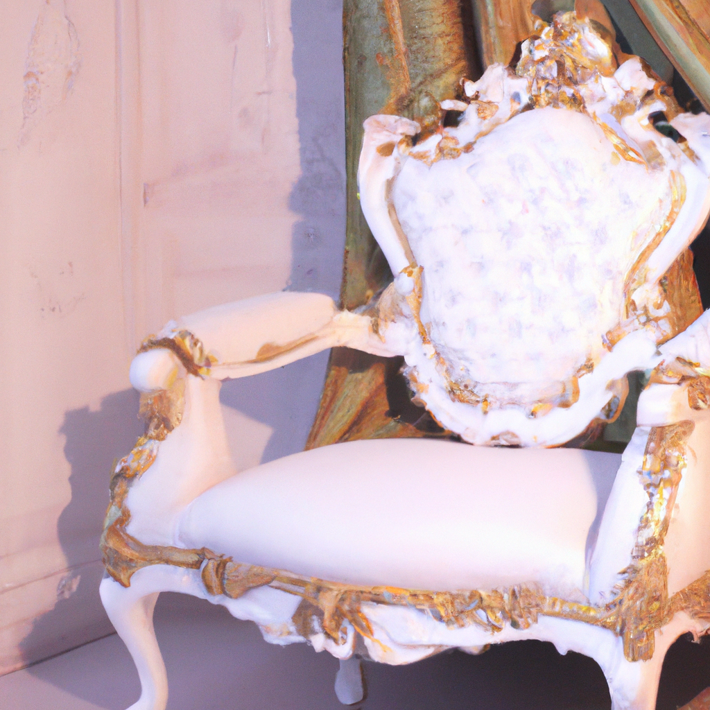 Chaise baroque louis xv blanche