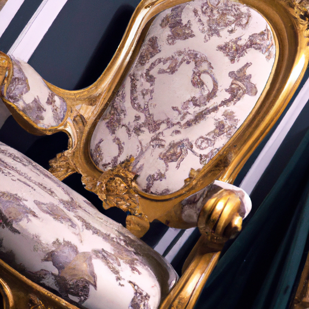 Chaise baroque or