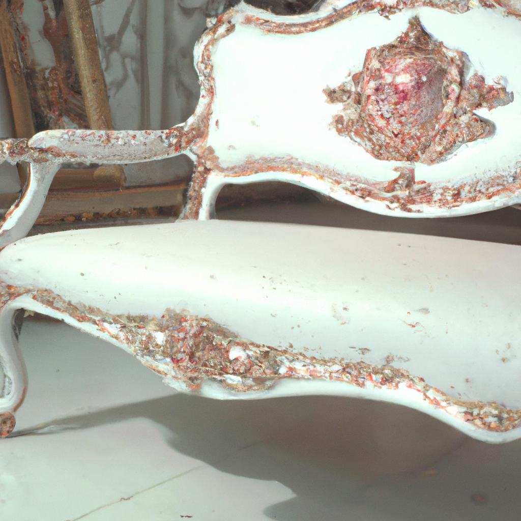 Chaise baroque louis xv blanche