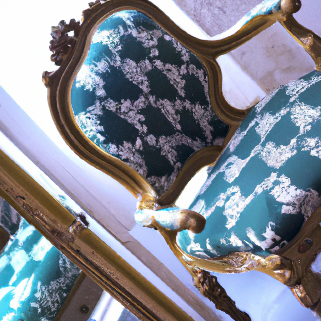 Baroque chair with double-sided image back