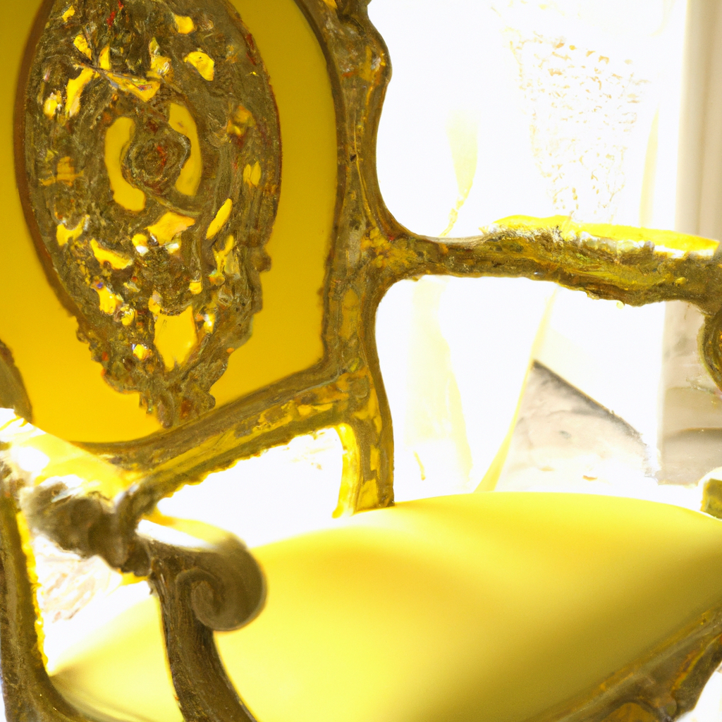 Chaise baroque jaune