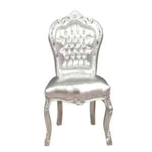 chaise baroque argent