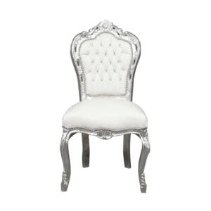 chaise baroque blanche