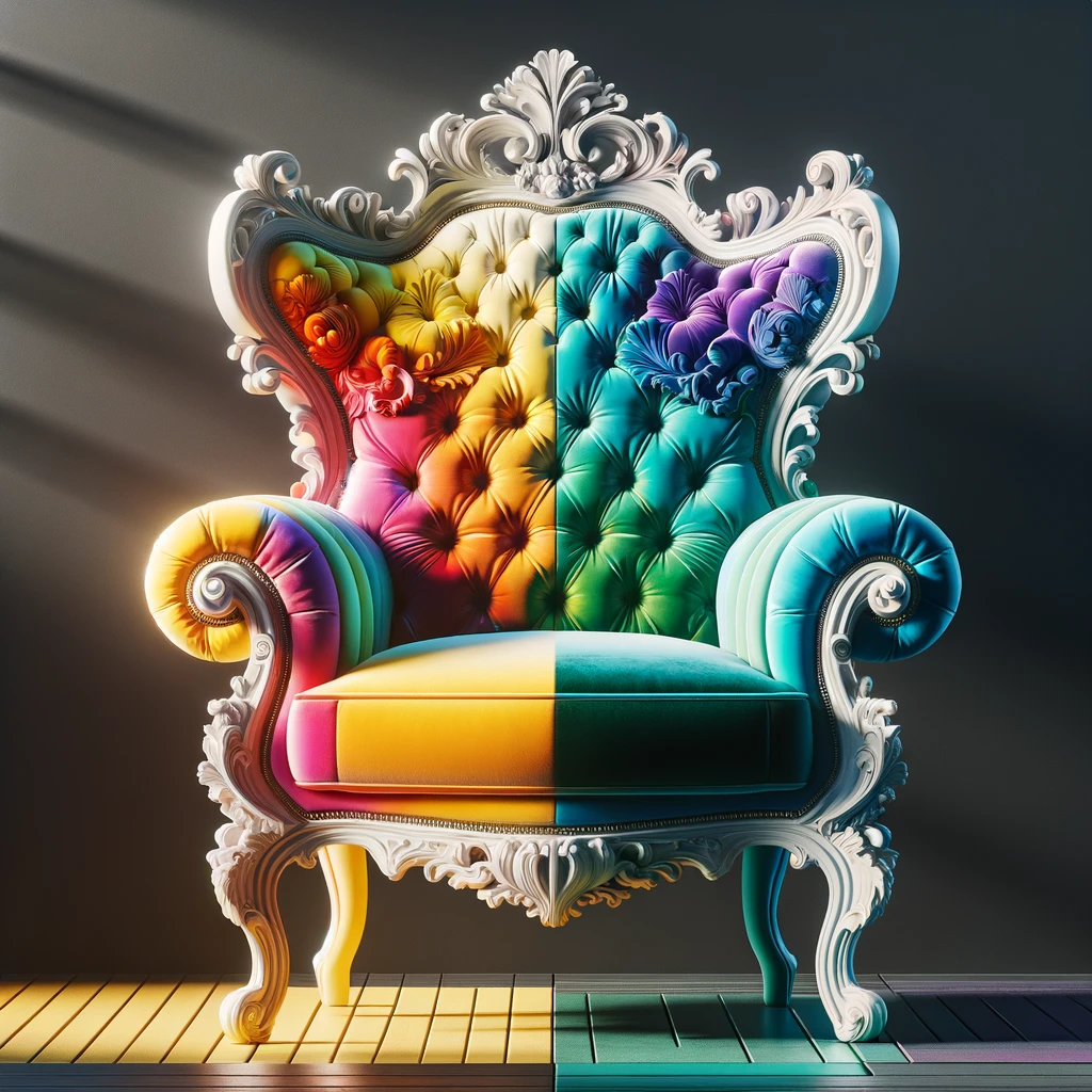 chaise baroque moderne